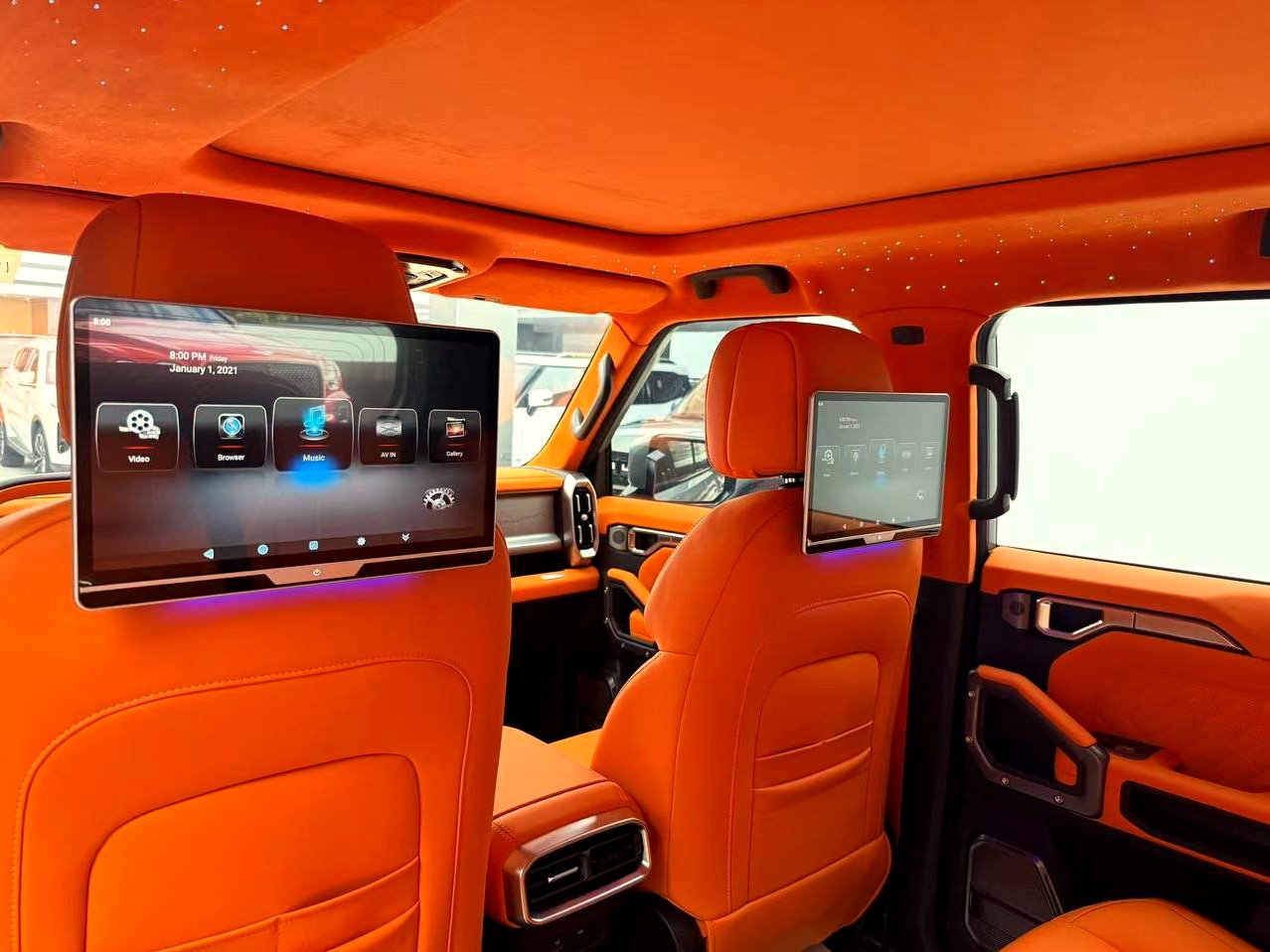Jetour T2 rear seat entertainment screens